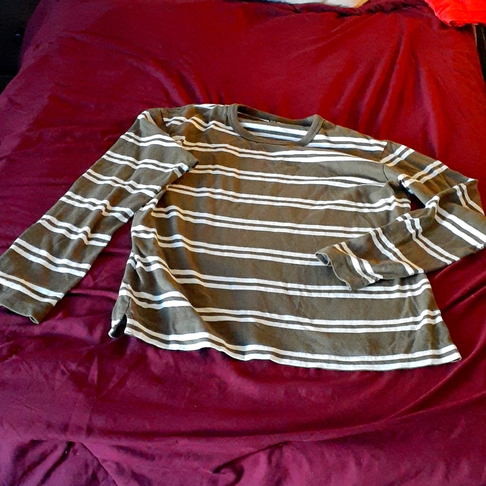 Green and White Shirt